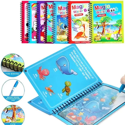 Magic Water Painting Book For Kids (Reuseable) Book Limited Stock Available Yil Mart