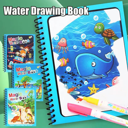 Magic Water Painting Book For Kids (Reuseable) Book Limited Stock Available Yil Mart